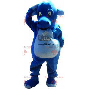 Mascote dragão azul gigante e impressionante - Redbrokoly.com