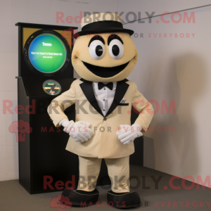 Tan Golf Ball maskot...