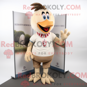 Beige høner maskot drakt...