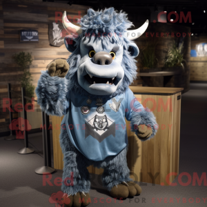 Sølv Bison Maskot...