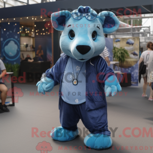 Blue Tapir mascot costume...