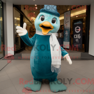Teal Champagne mascot...