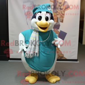Teal Champagne Maskottchen...
