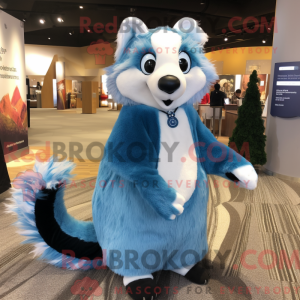 Himmelblå Skunk maskot...