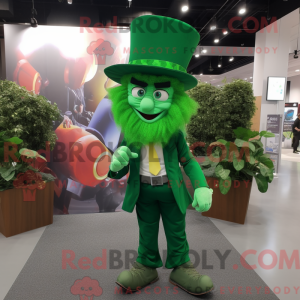 Green Leprechaun Hat mascot...
