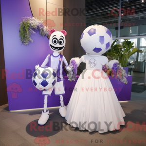 Lavendel voetbal mascotte...