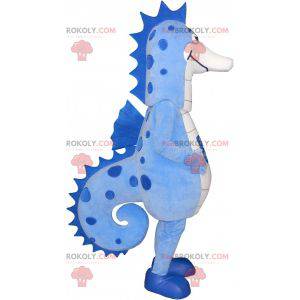 Giant blue and white seahorse mascot - Redbrokoly.com