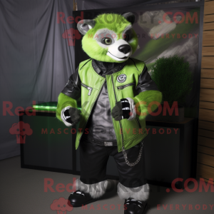 Lime Green Badger maskot...