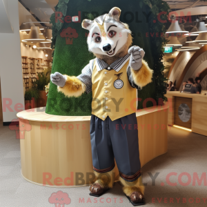 Gold Badger mascottekostuum...