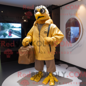 Gouden gier mascottekostuum...