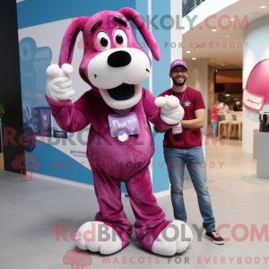 Magenta hunde maskot...
