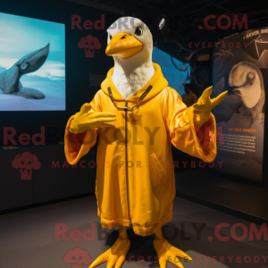 Gold Gull maskot kostyme...