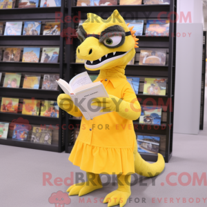 Yellow Deinonychus mascot...
