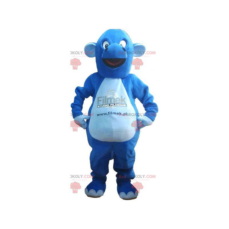 Mascote gigante dragão azul - Redbrokoly.com