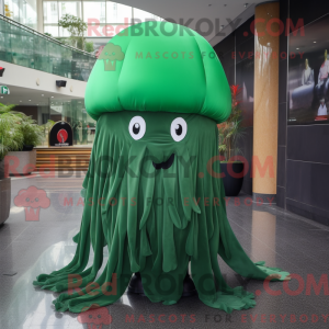 Mascotte de méduse verte...