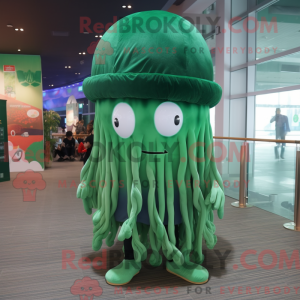 Mascotte de méduse verte...