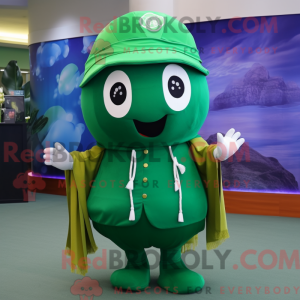 Mascotte de méduse verte...