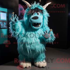 Cyan Yak máscara de dragão...