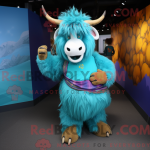 Cyan Yak máscara de dragão...