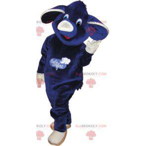 Very cute blue purple and white elephant mascot - Redbrokoly.com