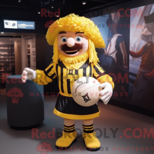 Lemon Yellow Pirate mascot...
