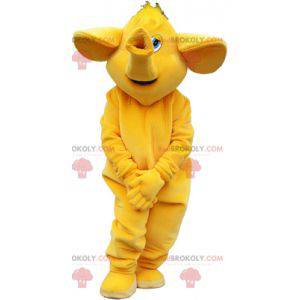 Mascotte elefante gigante tutto giallo - Redbrokoly.com