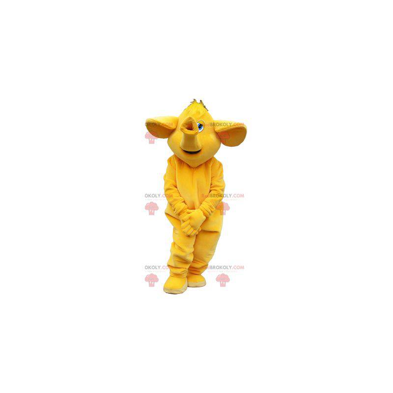 Mascotte d'éléphant géant tout jaune - Redbrokoly.com