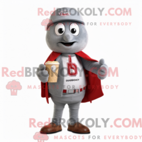Fantasia de mascote de Currywurst cinza com blazer e gorros - Mascotes Currywurst - REBROKO_219896 - RedBrokoly.com