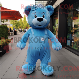 Blå bamse maskot kostume...