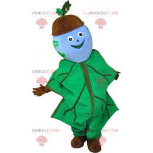 Acorn mascot with an oak leaf outfit - Redbrokoly.com