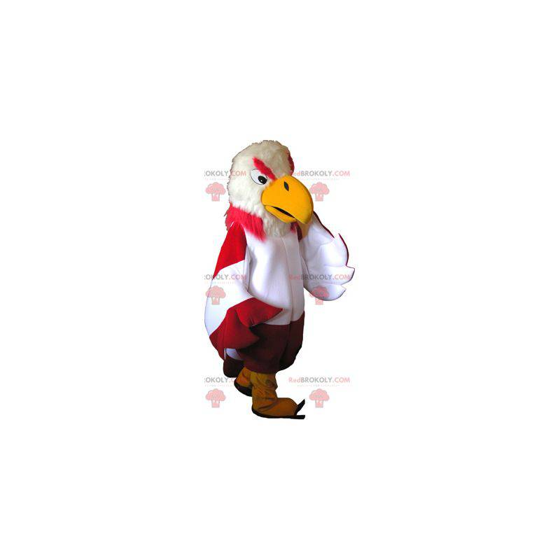 Mascote de abutre colorido com patas amarelas - Redbrokoly.com