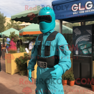 Cyan Gi Joe máscara de...