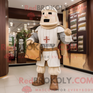 Beige medelaldersk rider...