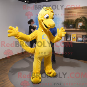 Mascotte d hippocampe jaune...