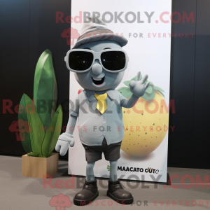 Mascotte de personnage gris...