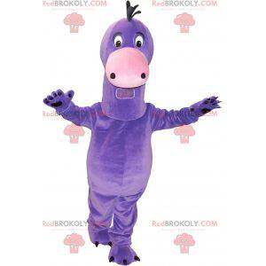Velmi roztomilý maskot obřího fialového dinosaura -