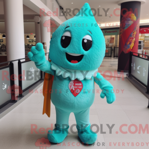 Turquoise Ice Cream mascot...