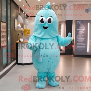 Turquoise Ice Cream mascot...