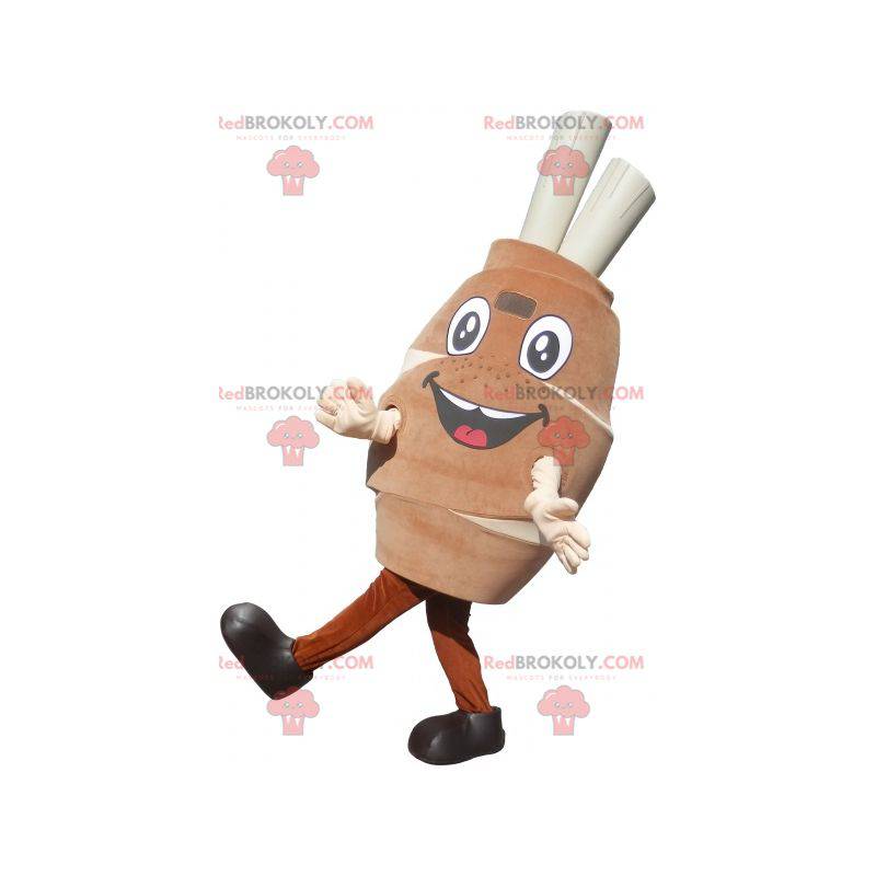 Leg of meat mascot with bones - Redbrokoly.com