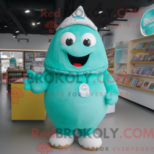Turquoise Ice Cream mascot...