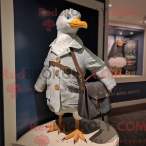 Gray Seagull maskot drakt...
