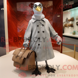 Grey Seagull maskot drakt...