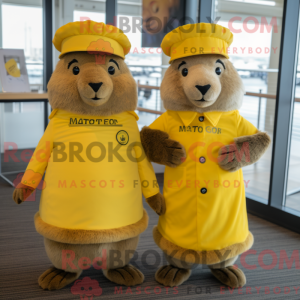 Lemon Yellow Marmot mascot...