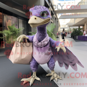 Lavendel Utahraptor maskot...