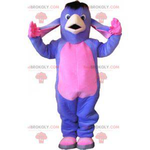 Mascote de burro roxo e rosa. Mascote mula - Redbrokoly.com