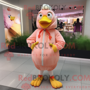 Peach Hens mascot costume...