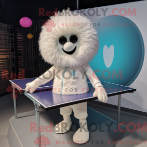 Witte pingpongtafel...