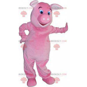 Very realistic giant pink pig mascot - Redbrokoly.com