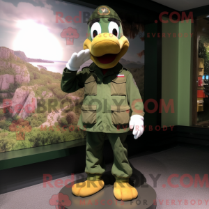 Peach Green Beret mascot...