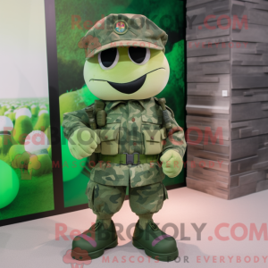Peach Green Beret maskot...